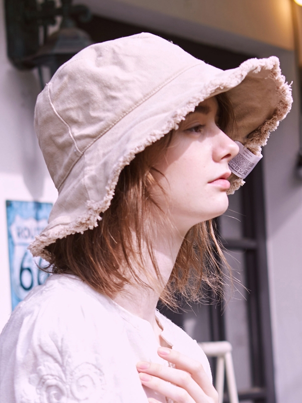 [아이유 착용][Unisex]Reversible Beige Bucket Hat 