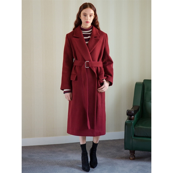 [일루스트리스일루전] Burgundy Tailored Coat