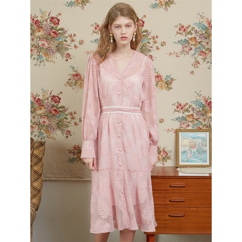 [일루스트리스일루전] Pink Ls Chiffon Dress