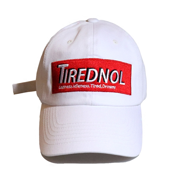 [unisex]TIREDNOL BOX WHITE BALL CAP