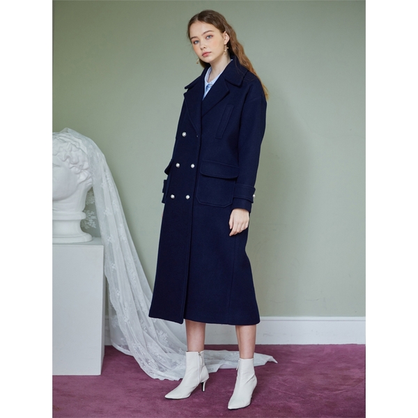 [일루스트리스일루전] NAVY DOUBLE COAT