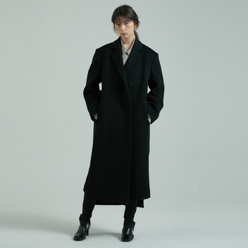 MENS MAXI COAT - BLACK