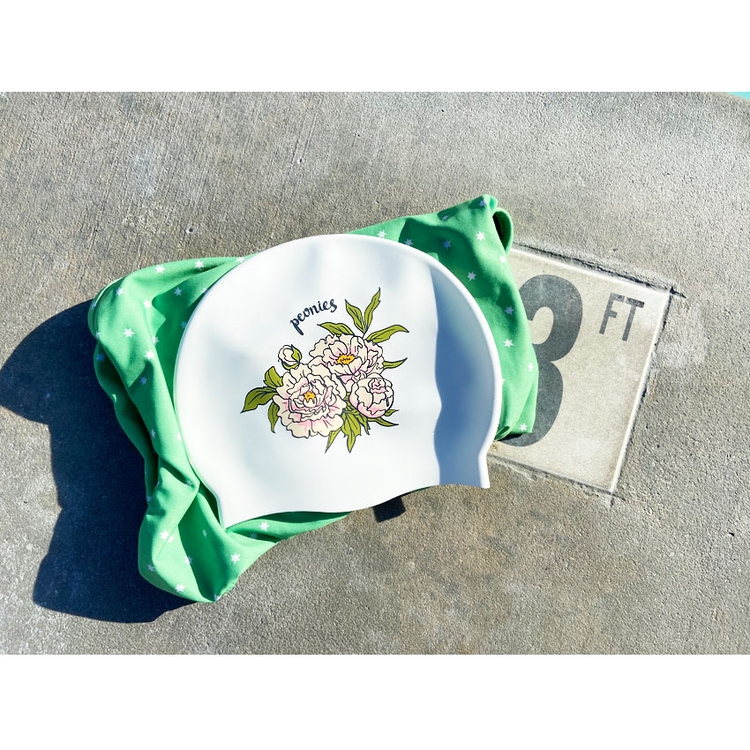 Peony Swimcap White