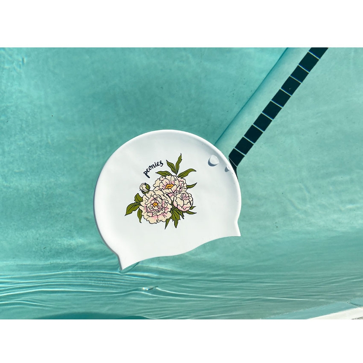 Peony Swimcap White