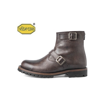 BROWN LEATHER ENGINEER BOOTS