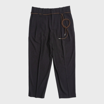 rope two_tuck pants(Black)