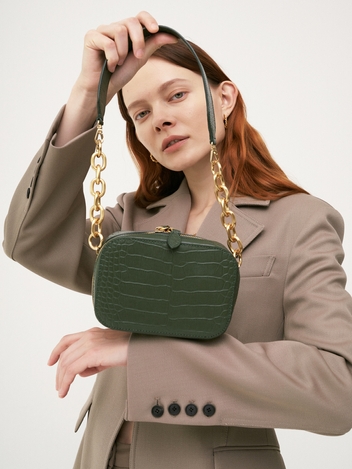 Belt Bag Crocodile Olive Green