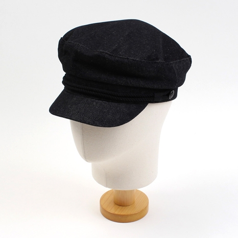 Black Denim Rope Marine Cap