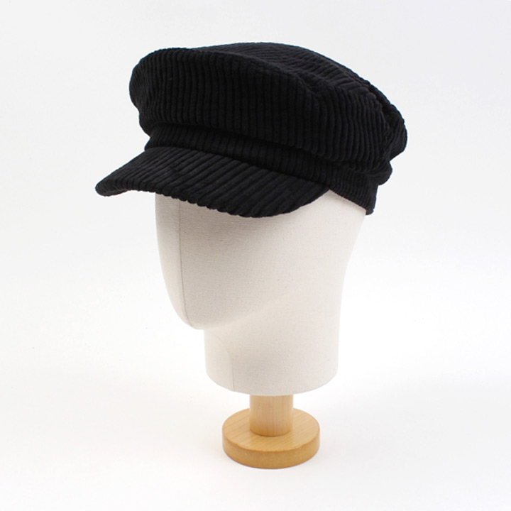 Bold Corduroy Black Marine Cap