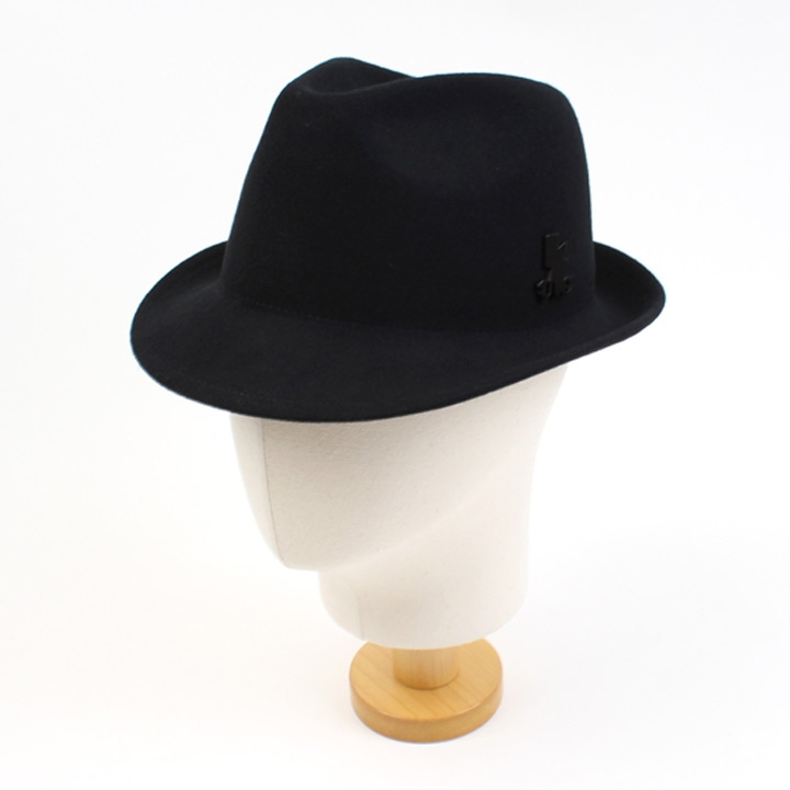 BU Black Short Wool Fedora BK