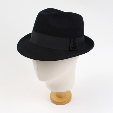 BU Black Line Short Wool Fedora