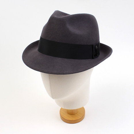 BU Gray Short Wool Fedora