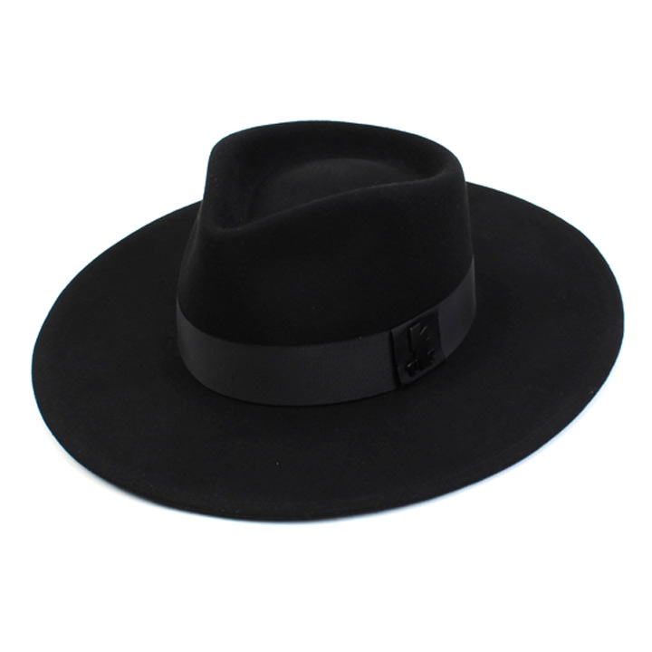 V Long Line Wool Fedora