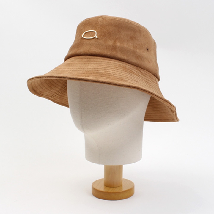 Beige Suade Over Bucket Hat