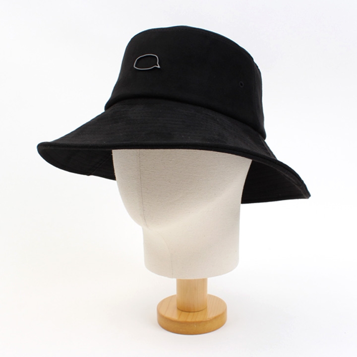 Black Suade Over Bucket Hat BK