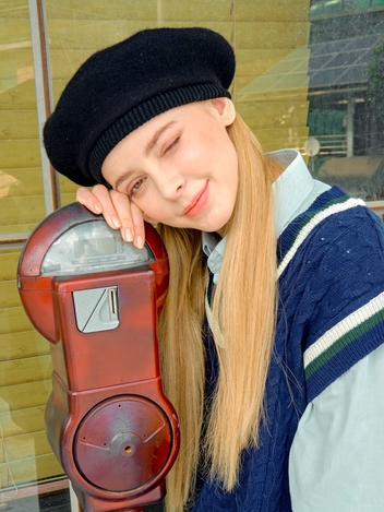 패치 울 베레모 6컬러