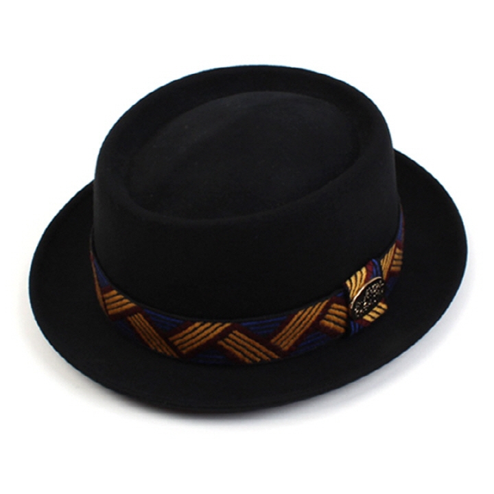 Ethnic Line Very Short Wool Fedora