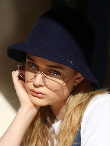 [unisex]SLEEPING WOOL NAVY BUCKET HAT