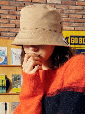 [unisex]EL COTTON BEIGE BUCKET HAT