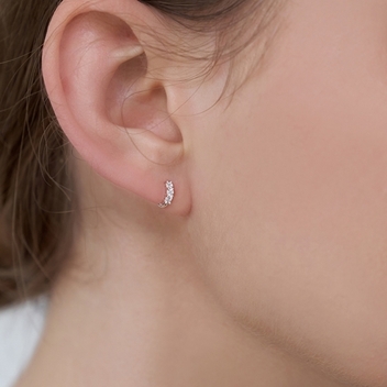 [Silver] Cubic Ring Earrings