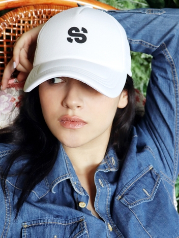 [unisex]SS TRUCKER WHITE BALL CAP