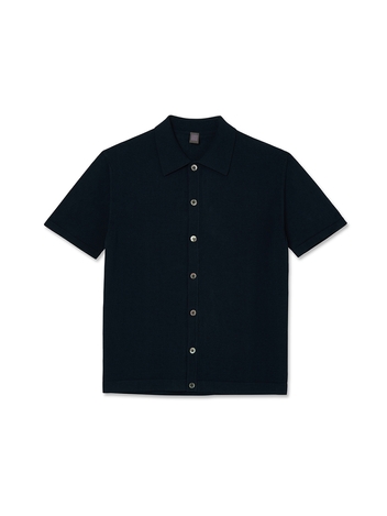 Organic Cotton Half Shirt_Navy