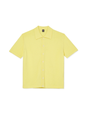 Organic Cotton Half Shirt_Lemon Yellow