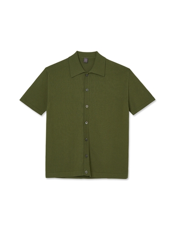 Organic Cotton Half Shirt_Olive Green