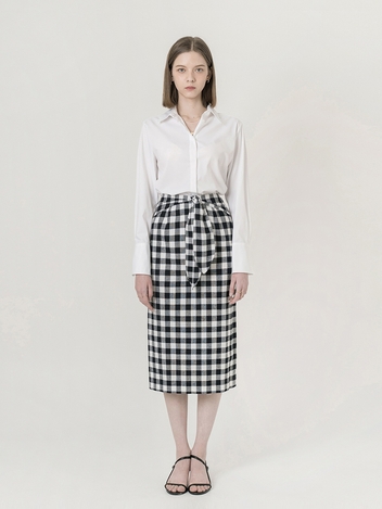 Gingham Knotted Skirt