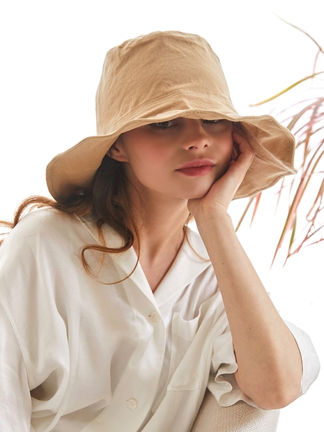 [unisex]MOOD LINEN BEIGE BUCKET HAT