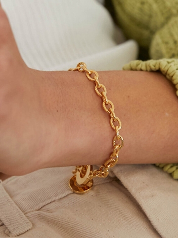 rope pearl bracelet - gold