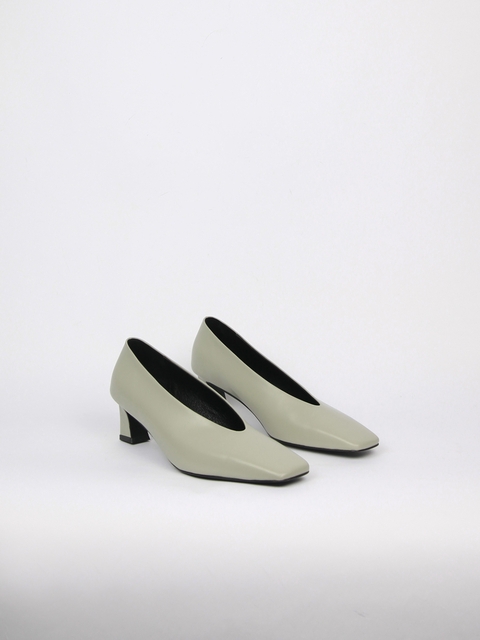 Ivy Pumps Leather Mint Grey