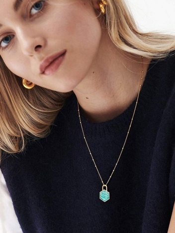 Amazonite Hex Necklace