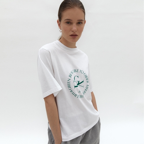 [GUAV] Signature Short Sleeve T-shirts White