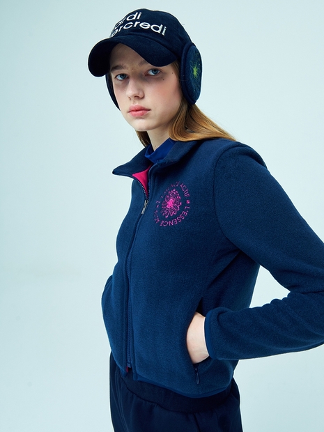 [주말특가]FLEECE ZIP UP_NAVY PINK
