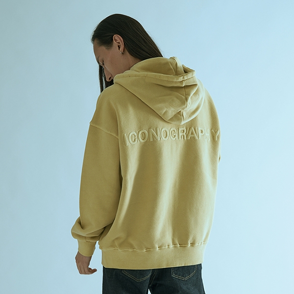 PIGMENT HOODIE 2WAY ZIP-UP HIDDEN NEEDLEWORK MUS