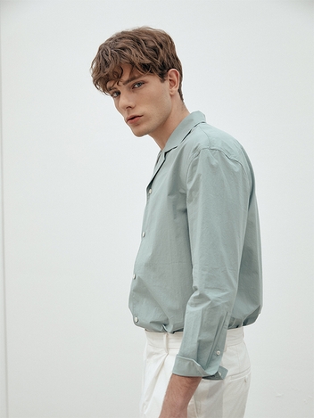 Open-Collar Shirt_Mint