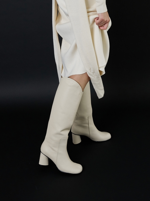 Luna Long Boots Cream