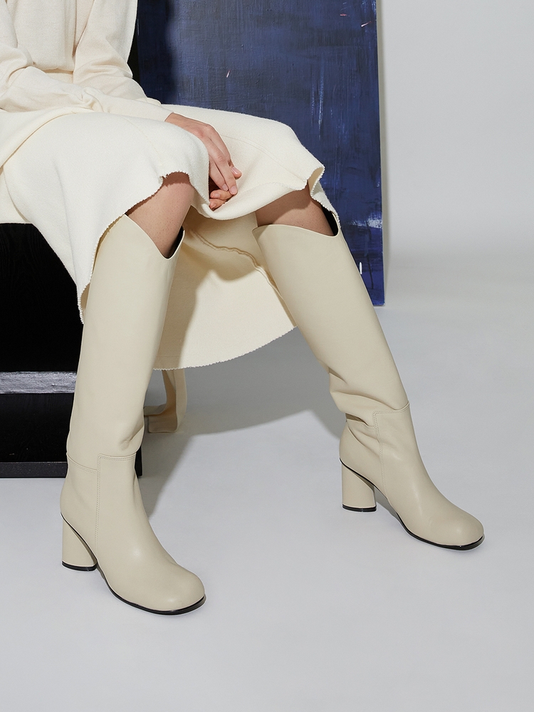 Luna Long Boots Cream