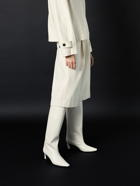 Mia Boots Leather Ivory