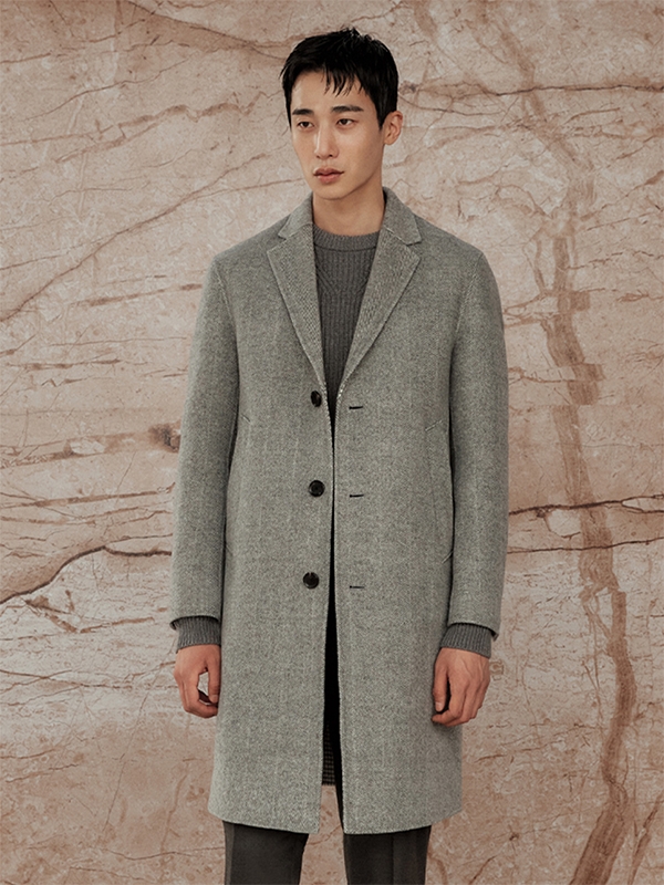 Premium Cashmere-Blend Handmade Coat_Grey