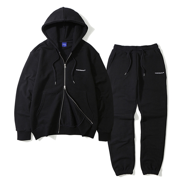 [SET] Hoodie 2way Zip-up + Training jogger BK