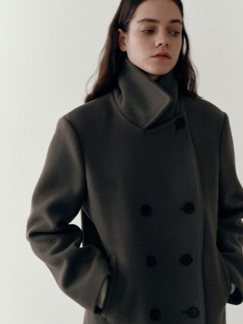 [EXCLUSIVE]DOUBLE WOOL BLEND COAT_MOCHA