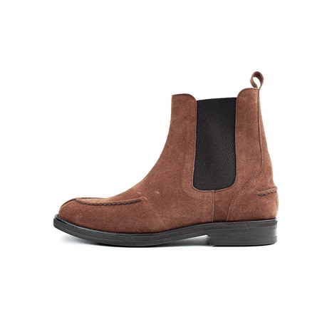 COW SUEDE U - TIP CHELSEA BOOTS_BROWN