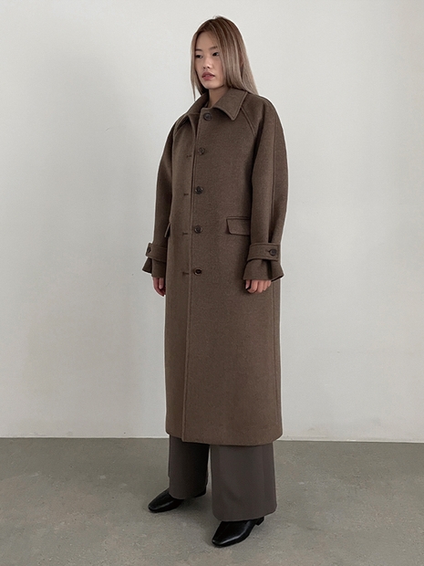 HAZE OVERSIZE WOOL COAT BROWN