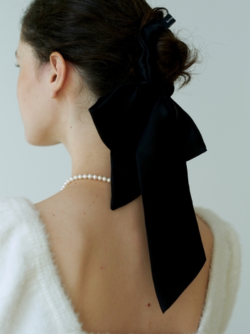 Two-Way Long Silk Scarf_BK