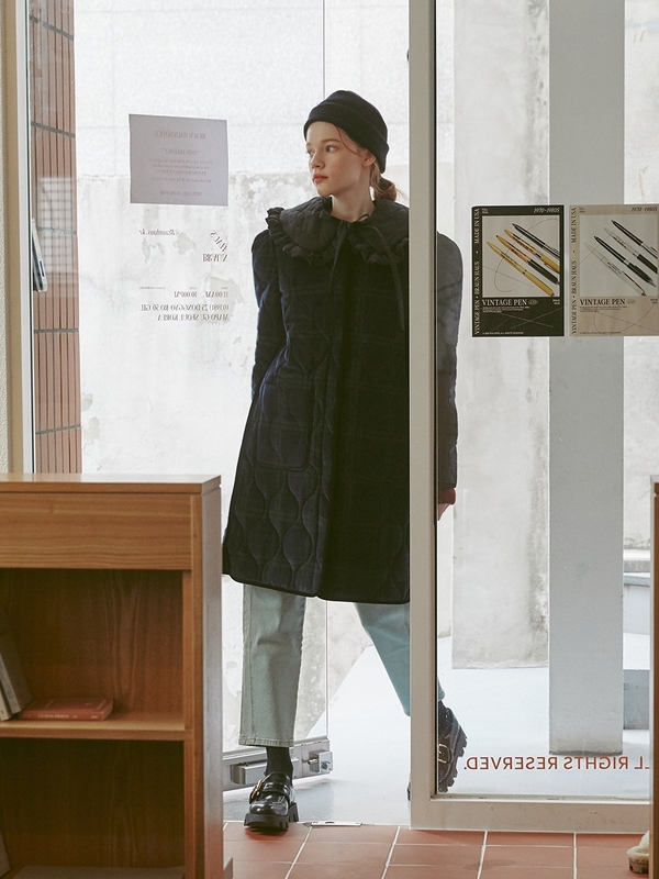 Joie Reversible Quilting Coat_Black