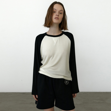 [GUAV] BB Soft Raglan Sleeve T-shirts Ivory