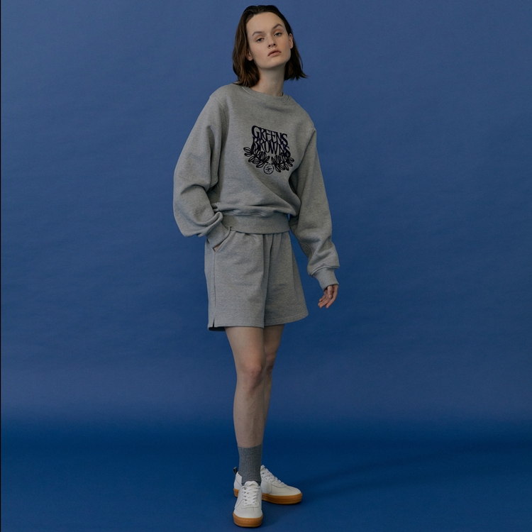 [GUAV] Fleece Coin Shorts Grey