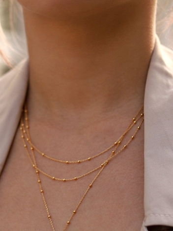 Gold Double Chain Necklace
